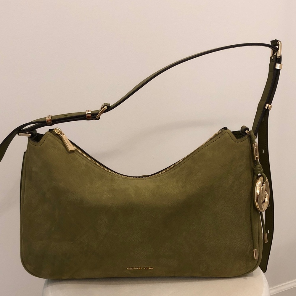 Michael Kors Olive Green Hobo Shoulder Bag